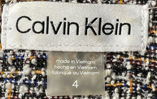 Load image into Gallery viewer, Calvin Klein Womens Multicolor Back Zipper Short Sleeve Shift Dress Size 4