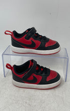 Load image into Gallery viewer, Nike Kids Court Borough Low Recraft DV5458-600 Black Red Sneakers Shoes Size 8C