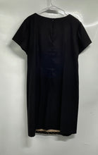 Load image into Gallery viewer, Collection Dressbarn Womens Black Short Sleeve Lace Front Sheath Dress Size 16