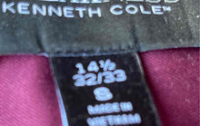 Load image into Gallery viewer, Kenneth Cole Mens Burgundy Long Sleeve Slim Fit Dress Shirt Size 14.5 With Tag