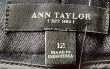 Load image into Gallery viewer, Ann Taylor Womens Black Flat Front Pockets Straight Leg Dress Pants Size 12
