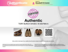 Load image into Gallery viewer, Authentic Tory Burch Womens Brown Leather Wedge Pump Heels Size 8.5M Damaged