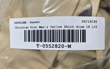 Load image into Gallery viewer, Authentic Christian Dior Mens Yellow Long Sleeve Dress Shirt Size 16.5-33