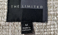 Load image into Gallery viewer, The Limited Womens Brown White Tweed Long Sleeve 2-Button Blazer Size M