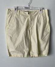Load image into Gallery viewer, Express Mens Light Yellow Cotton Flat Front Regular Fit Chino Shorts Size 31