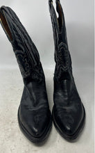 Load image into Gallery viewer, Mens Black Genuine Leather Oil Resistant Pull-On Cowboy Western Boots Size 12D