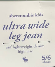 Load image into Gallery viewer, Abercrombie Kids Girls Black Pockets Wide Leg Jeans Size 5/6 With Tag