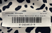 Load image into Gallery viewer, Worthington Womens Multicolor Animal Print Side Zip Straight & Pencil Skirt Sz M