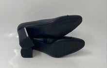 Load image into Gallery viewer, Calvin Klein Womens Umelia Black Leather Slip-On Block Pump Heels Size 6.5M