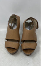 Load image into Gallery viewer, Michael Kors Womens Carla Brown Leather Open Toe Platform Sandals Size 4.5 M