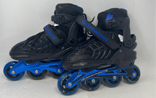 Load image into Gallery viewer, Schwinn Boys ABEC-7 Blue Black 76MM Adjustable Inline Roller Skates Size 8-9