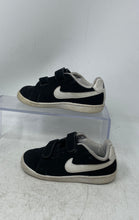 Load image into Gallery viewer, Nike Kids Court Royale 833537-002 Black White Leather Sneakers Shoes Size 8C