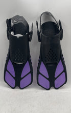 Load image into Gallery viewer, Zeeporte Black Purple 4 Pieces Tempered Glass Mask Fins & Travel Bag Snorkel Set