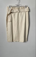 Load image into Gallery viewer, Ann Taylor Womens Off-White Belted Knee-Length Straight & Pencil Skirt Size 0P