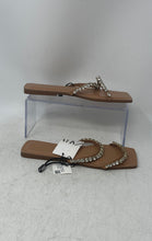 Load image into Gallery viewer, Zara Womens Brown Silver Open Toe Slip-On Slide Sandals Size 36 With Tag
