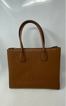 Load image into Gallery viewer, Michael Kors Womens Brown Leather Bottom Studs Shoulder Strap Satchel Handbag