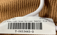 Load image into Gallery viewer, Zara Womens Light Brown Long Sleeve Crew Neck Pullover Sweater Size Small