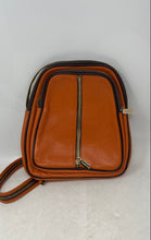 Load image into Gallery viewer, Valentina Womens Brown Orange Inner Pockets Mini Shoulder Backpack