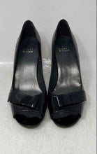 Load image into Gallery viewer, Stuart Weitzman Womens Black Patent Leather Peep Toe Slip-On Pump Heels Size 9M