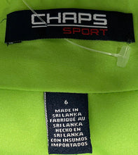 Load image into Gallery viewer, Chaps Sport Womens Green Flat Front Elastic Waist Side Zip A-Line Skirt Size 6