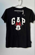 Load image into Gallery viewer, Gap x Disney Womens Black Minnie Mouse Crew Neck Pullover T-Shirt Sz S With Tags