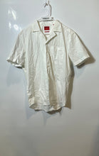 Load image into Gallery viewer, Hugo Boss Mens White Human Print Short Sleeve Straight Fit Button-Up Shirt Sz L