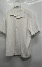 Load image into Gallery viewer, Zara Mens White Short Sleeve Spread Collar Button-Up Shirt Size XL
