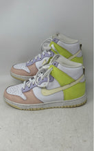 Load image into Gallery viewer, Nike Womens Dunk High DD1869-108 White Green Pink And Yellow Sneakers Shoes Sz 8