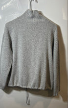 Load image into Gallery viewer, Zara Womens Gray Long Sleeve Turtleneck Drawstring Hem Pullover Sweater Size M