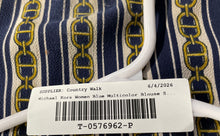 Load image into Gallery viewer, Michael Kors Womens Multicolor Printed Round Neck Blouse Top Size S/M