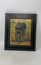 Load image into Gallery viewer, Thinking Room By Gail Eads Outhouse Scene Signed And Framed Wall Art Print