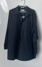Load image into Gallery viewer, Calvin Klein Mens Black Long Sleeve Collared Button Front Dress Shirt 18 34/35