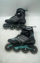 Load image into Gallery viewer, Rollerblade Womens Zetrablade Black Blue Hook And Loop Inline Skates Size 9