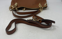 Load image into Gallery viewer, Michael Kors Womens Brooke Brown Pebbled Leather Detachable Strap Shoulder Bag