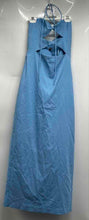 Load image into Gallery viewer, Zara Womens Light Blue Halter Neck Cut-Out Detail Midi Bodycon Dress Size S
