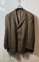 Load image into Gallery viewer, Tendenza Mens Bologna Brown Printed Wool Notch Lapel Three Button Blazer Sz 60L