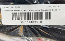 Load image into Gallery viewer, Converse Boys Chuck Taylor All Star 658126F White Fuchsia Sneaker Shoes Size 3