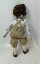 Load image into Gallery viewer, Brown Hair Blue Eyes Frederick Petticoat Boy Musical Porcelain Doll