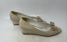 Load image into Gallery viewer, Etienne Aigner Womens Beige Peep Toe Slip-On Wedge Pump Heels Size 10M