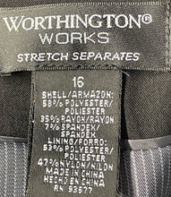 Load image into Gallery viewer, Worthington Womens Black Long Sleeve Full-Zip Jacket Size 16