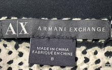 Load image into Gallery viewer, Armani Exchange Womens Black & White Striped Long Sleeve Shift Dress Size 8