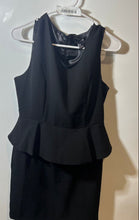 Load image into Gallery viewer, Forever 21 Womens Black Sleeveless Scoop Neck Peplum Sheath Dress Size M