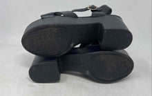 Load image into Gallery viewer, Gianni Bini Womens Black Open Toe Block Heel Platform Sandals Size 8M