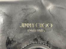 Load image into Gallery viewer, Jimmy Choo Parfums Womens Black Gold-Tone Chain Strap Flap Crossbody Bag Worn