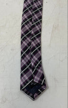 Load image into Gallery viewer, Adrienne Vittadini Mens Multicolor Plaid Adjustable Pointed Tie