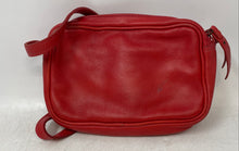 Load image into Gallery viewer, Velez Womens Red Pebbled Leather Adjustable Strap Designer Crossbody Purse Small