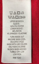 Load image into Gallery viewer, Tahari Womens Red Round Neck 3/4 Sleeve Stretch Pullover Blouse Top Size XL
