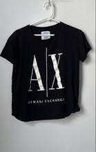 Load image into Gallery viewer, Armani Exchange Womens Black Short Sleeve Pullover T-Shirt Size Small