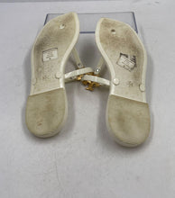Load image into Gallery viewer, Authentic Tory Burch Womens Roxanne White Slip-On Flat Thong Sandals Size 9M