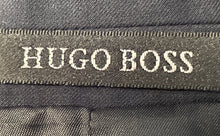 Load image into Gallery viewer, Hugo Boss Mens Blue Notch Lapel Flap Pocket Three Button Blazer Jacket Size 50